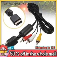 1.8m Trò Chơi Âm Thanh Video AV Cáp Sang RCA PS2 Tay Cầm Chơi Game Cáp PlayStation PS2 PS3