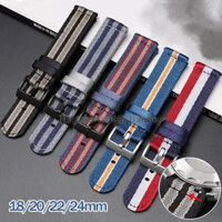 18mm 20mm 22mm 24mm Dây đeo đồng hồ Nylon cho Omega Seamaster 007 Dây đeo cho Seiko Quân đội Thể thao Dây đeo cổ tay thay thế Vòng đeo tay phát hành nhanh