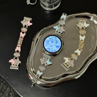 18mm 20mm 22mm Dây đeo kim loại bướm cho Amazfit BIP GTS GTR 4 3 2 PRO Huawei Watch 3 2 PRO 2e 41mm 42mm 43mm 46mm Dây kim cương sang trọng cho Xiaomi Honor Magic