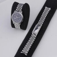 18mm Năm Thánh Dây Đeo Cho Seiko 5 SNK809 SNK807 805 803 Bạc Rỗng Cong Đầu Chắc Chắn Vít Liên Kết Dây Đồng Hồ