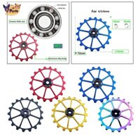 18t Nhôm Gốm Sứ Kín Vòng Bi Jockey Bánh Xe Hướng Dẫn Con Lăn Derailleur Phía Sau Ròng Rọc Có Lỗ Lắp Đặt Ống Adapter