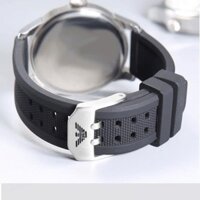 19 / 20 / 21 / 23 / 24mm Dây đeo đồng hồ cao su cho Armani AR Series Unisex Hai hàng kim Khóa cao su mềm Dây đeo đồng hồ silicon chống thấm nước Vòng đeo tay thay thế
