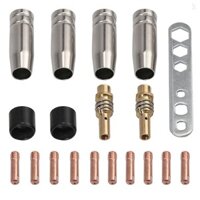 19 Cái MIG / MAG Hàn Tiếp Xúc Đầu 0.8mm M6 Đầu Phun Khí Đầu Giá Đỡ Thay Thế Cho Binzel 15AK Đèn Pin Hàn