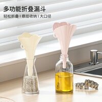 19.14P Phễu nhựa gấp sáng tạo hình bông hoa dài 11cm