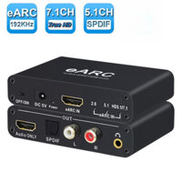 192khz HDMI eARC ARC Bộ trích xuất âm thanh eARC sang RCA Bộ chuyển đổi âm thanh kỹ thuật số sang Analog cho DTS Dolby Atoms AC3 LPCM Fiber