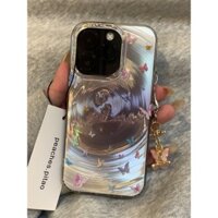 [1958 Yêu Thích] Ốp lưng hình bướm màu bạc xoáy đẹp cho iPhone 16/15 Pro Max 13/14 Niche 12 Phụ nữ 11