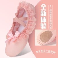 1962 Người Khen ngợi Giày Nữ Khiêu Vũ Đế Mềm Giày Khiêu Vũ Bé Trẻ Em Mèo Trung Quốc Vuốt Bé Gái Nhảy Múa Bé Gái Giày Ba Lê 3.6.12