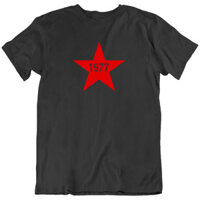 1977 Punk Rock Star Âm Nhạc Retro Áo Thun Tee Áo Sơ Mi Nam Nam Mới