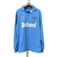 1986-87 Napoli Home vintage Áo Sơ Mi Dài Tay Cao Cấp S-XXL Nhanh Khô Thể Thao Bóng Đá Top AAA