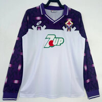 1992 / 93 Fiorentina Sân Khách Dài Tay Vintage Áo Bóng Đá S-XXL Người Lớn Tay Ngắn Nhanh Khô Thể Thao Áo Bóng Đá AAA