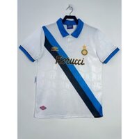 1994-95 Trò chơi sân khách Inter Milan Áo bóng đá tay chất lượng cao phiên bản Thái Lan Bộ đồ tập luyện Retro Áo bóng đá đen S-XXL