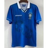 1994 Brazil Sân Khách Retro Áo Bóng Đá Tay Ngắn S-XXL Nhanh Khô Thể Thao Áo Bóng Đá AAA