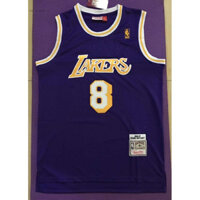 1996-97 mới NBA, đội bóng nam Los Angeles Lakers #   8 áo bóng rổ Kobe Bryant LAKERS lưới thêu retro màu tím