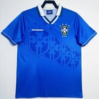 1996 Áo bóng đá sân khách cổ điển Brazil S-XX Áo bóng đá ngắn tay khô nhanh AAA