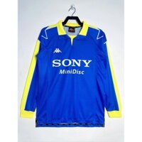 1997-99 Áo sơ mi dài tay màu xanh sân khách Juventus Áo bóng đá tay chất lượng cao phiên bản Thái Lan Bộ đồ tập luyện Retro Áo bóng đá đen S-XXL