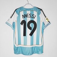 1998 2006 Argentina Sân khách sân nhà Retro Jersey Messi Batistuta Riquelme Áo bóng đá