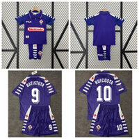 1998-99 Mùa Giải ACF Fiorentina Retro Sân Nhà Bóng Đá Trẻ Em Jersey Kit Gabriel Batistuta Rui Costa Bộ Thể Thao Cho Trẻ Em
