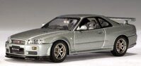 1999 Nissan Skyline GTR R34 V Spec II Diecast Car Model 1/43 Sparkling Silver Die Cast Car by Autoart 57322
