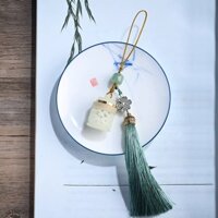 (199k) Móc treo bình an nút cát tường đá phát sáng cầu may mắn