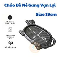 [19CM - SIZE TRUNG] Chảo Bò Né Gang Chống Dính Vạn Lợi Sze Trung 19cm. Chảo Bò Bít Tết