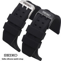 19mm 20mm 22mm 23mm Dây đeo cao su cho vòng đeo tay đồng hồ Seiko SEIKO5 Phi công đóng hộp nước xanh ma Nam SRP601J1 Dây đeo đồng hồ silicon thể thao