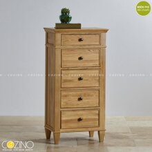 Tủ 5 ngăn kéo đứng Holy gỗ sồi