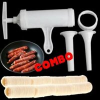 1bộ nhồi + 2ống vỏ collagen viscofan làm xúc xích, lạp xưởng