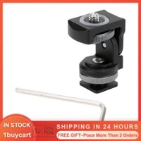 1buycart1 FB-01 360° Panoramic Holder Mount Hot Shoe Adapter w/ 1/4in Thread Black