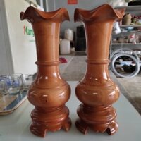 1đôi bình cám hoa gỗ quế