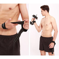 1Đôi Dây kéo lưng Aolikes 7635 màu đen Lifting Straps Đai quấn cổ tay tập kéo lưng xô nâng tạ cd11