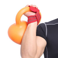 1Đôi Dây kéo lưng Aolikes 7635 đỏ có đệm Lifting Straps Đai quấn cổ tay tập kéo lưng xô nâng tạ cd11