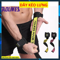 1Đôi Dây kéo lưng cao cấp Aolikes 7633 Lifting Straps Đai kéo lưng xô trợ lực cổ tay ddc11