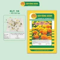 [1G~300-320 hạt] Hạt Giống Hoa Vạn Thọ Pháp Lùn F1 Nhiều Màu - Nảy mầm 95%, hoa to 7-9cm, cao 30-40 - HẠT GIỐNG SEN VÀNG