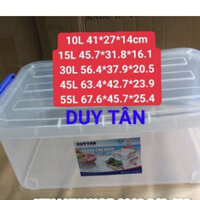 (1h HN) 55L THÙNG NHỰA  DUY TÂN TRONG SUỐT 67,6 x 45,7 x 25,4 (cm)