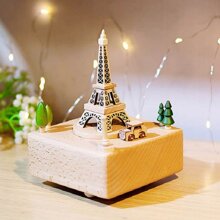 Đồ chơi hộp nhạc gỗ cao cấp-Tháp Eiffel