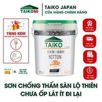 1Kg, 5Kg, 10Kg, 18Kg Keo Sơn Chống Thấm Sàn Mái Lộ Thiên TAIKO NITTON Gốc Acrylic - Tặng Kèm Vải Kết Cấu Và Chổi Lăn Sơn - Chống Thấm Sàn Mái, Máng Xối, Ban Công Lô Gia, Bể Nước, Bể Cá, Bề Mặt Cát Xi Măng Hiệu quả hơn khi pha với Xi Măng - 5L - Trắng