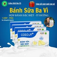 1Kg ( 6 Hộp 170g /1 hộp ) Bánh Sữa Ba Vì Đặc Biệt Ít Đường Con Bò Vàng Đóng Hộp Thơm Ngon Đặm Vị Sữa