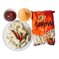 1KG BÁNH GẠO HÀN QUỐC KÈM SỐT VÀ BỘT PHÔ MAI