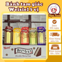 1kg bánh tam giác Weisiel mix 5 vị bông lan mềm mịn