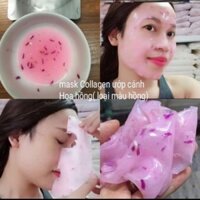 1kg bột mặt nạ colagen hoa hồng ướp cánh