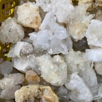 1kg cụm đá thạch anh trắng hàng chọn lọc loại 1 tự nhiên không sử lý VN dùng trang trí thanh tẩy phong thuỷ nhà ở