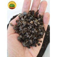 1KG Đá nham thạch đen hoặc đỏ size 3-6mm  Lava đen đỏ  Đá Scoria đá rải mặt xương rồng sen đá, lithops - Đen