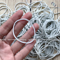 (1kg) Dây chun trắng vòng to siêu co giãn buộc hàng