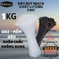 1Kg Dây thít nhựa,  Dây rút nhựa màu trắng chất lượng cao giá rẻ chất lượng