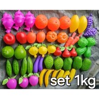 1kg đồ chơi củ quả nhựa đẹp.