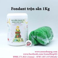 1Kg FONDANT TRỘN SẴN SNOWY- XANH LÁ