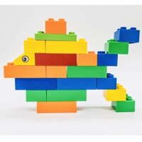 1KG - Gần 200 chi tiết - Đồ chơi xếp hình cho bé nhựa ABS