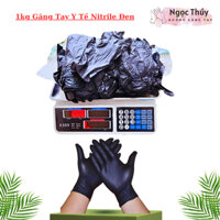 1kg găng cao su tay y tế đen | bao tay y tế nitrile đen từ 130 - 150 đôi chuyên dùng spa, phun xăm