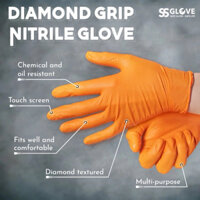 1kg găng tay cam gai kim cương size L