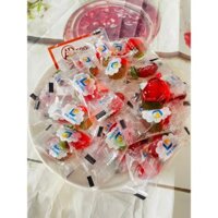 1kg kẹo dẻo bóc vỏ hình trái dâu tây đỏ vị ngọt ăn vặt